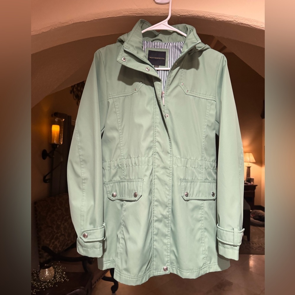 Weatherproof Mint Utility Jacket for Women